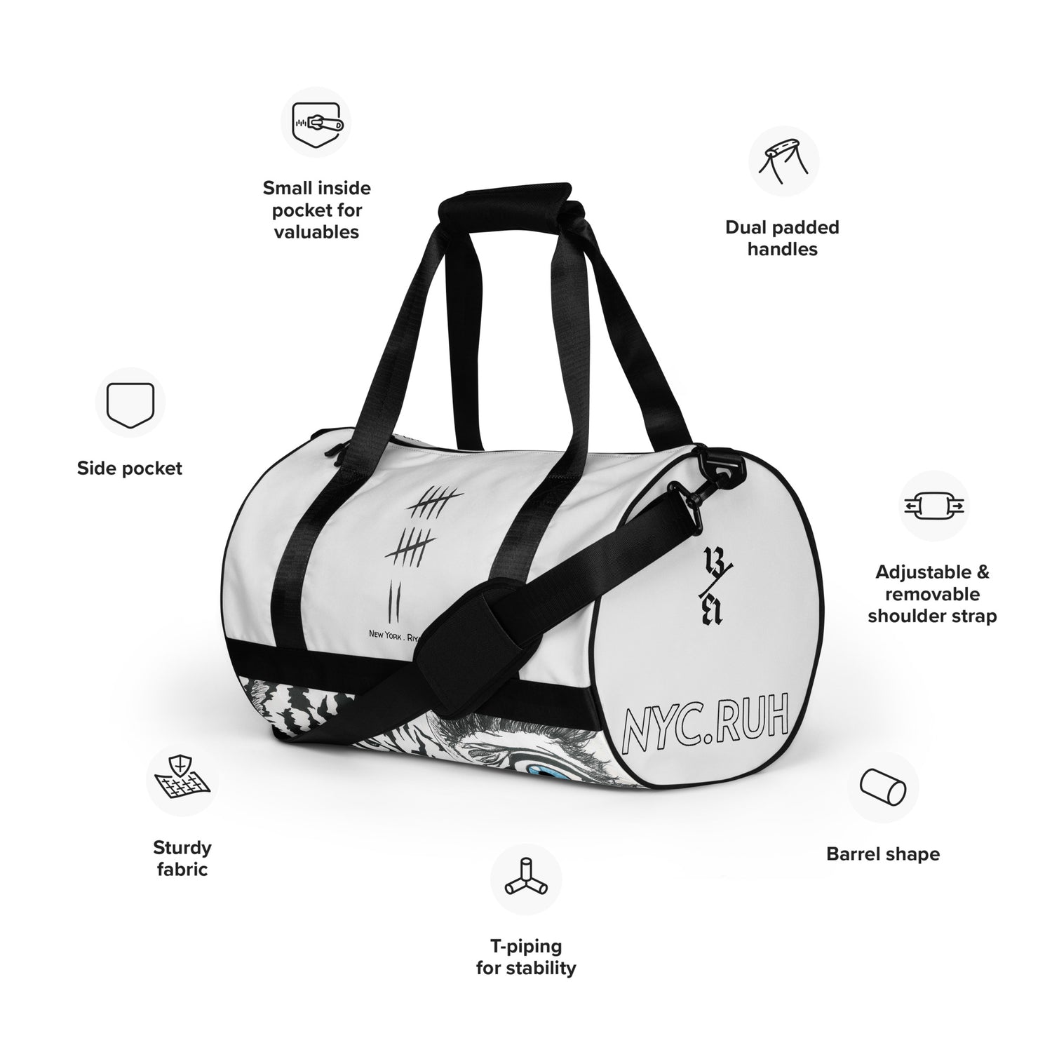 Duffel gym bag (light Ash) – Roy Streetwear